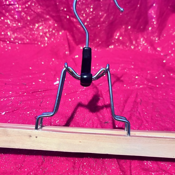 Four Wooden Pants Hangers with Metal Clips - Picture 9 of 10